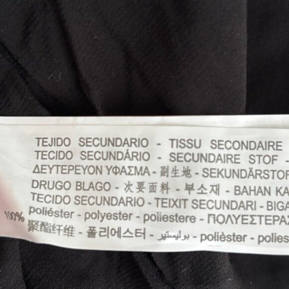 ZARA BLACK TOP WITH  CHIFFON SLEEVES, SZ.M - Picture 4 of 5